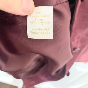 Caslon Early 2000's Burgundy / Berry Purple Red Genuine Leather Suede Jacket 3XL thumbnail 8
