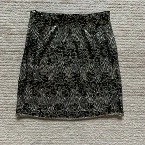 Sherri Hill Embellished Mini Skirt Black Silver NWOT Size 6 thumbnail 3