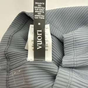 Vuori Women’s Rib Crop Tank Cropped Athletic Top Color Flint Blue Medium New $64 thumbnail 2