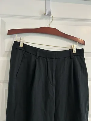 J Crew Straight Leg Pants Black Size 8 thumbnail 2