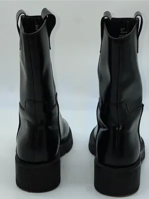 H&M Chunky Lug Rubber Sole Ankle Pull-On Black Boots-Size 39 EU / 8 US thumbnail 6