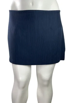 NEW Abercrombie & Fitch Women's Navy Blue High Waist Mini Skirt Skort Size XL thumbnail 1