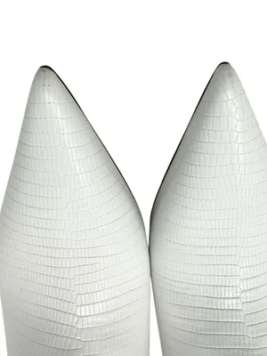 Christian Louboutin Zarli Quart White Leather Pointed Toe Mules Size 39.5 thumbnail 5