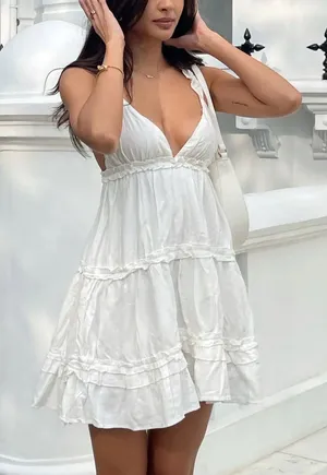 princess polly white mini dress thumbnail 1