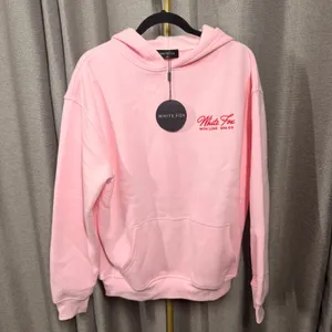 White‎ Fox With Love & Kisses Oversized Hoodie Baby Pink Era 8.5 M/L NWT thumbnail 2