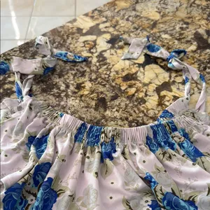 Poof! Blue and White Floral Short Set thumbnail 5