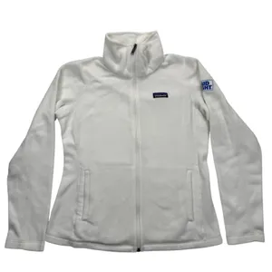 Patagonia Fleece Jacket Full Zip Bud Light White‎ Outdoors Women's M thumbnail 1