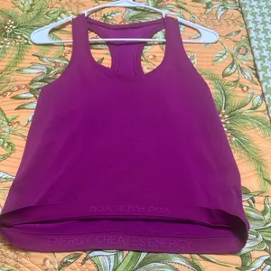 Lululemon Magenta Swiftly Crop Tank Size 4 thumbnail 6