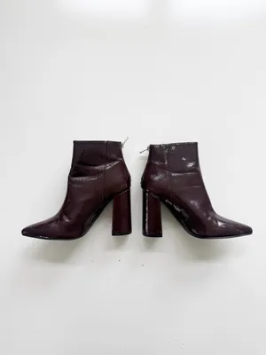 Forever 21 Burgundy Wine Pointed Booties size 7.5 thumbnail 2
