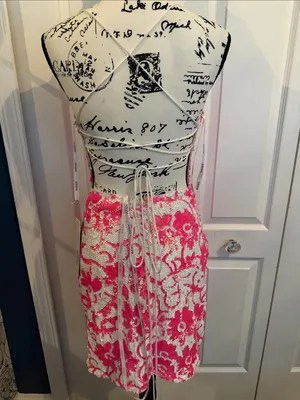 Jovani Pink and White Sequin Floral Mini Dress thumbnail 9