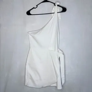 Showpo. White Linen Blend Mini Dress thumbnail 3