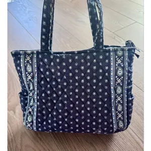 VTG Vera Bradley Seaport Navy Mini Tote Bag Retired USA Made Preppy Paisley thumbnail 5