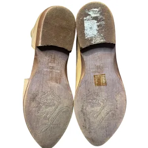 Free People Shoes Womens Size 8‎ Beige Leather Pointed Toe Flats Made In Spain thumbnail 8