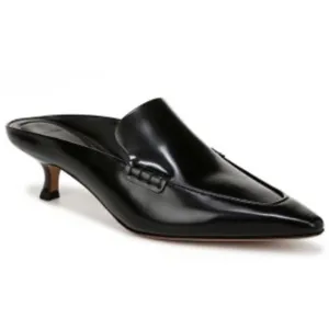 Vince Women's Samy Pointed Toe Pumps‎ Black Patent Size 7 Kitten Heel Witch Core thumbnail 2