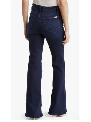 Joes Jeans High Rise Flare Leg Denim Size 27 Dark Wash Blue Retro Western Boho thumbnail 2