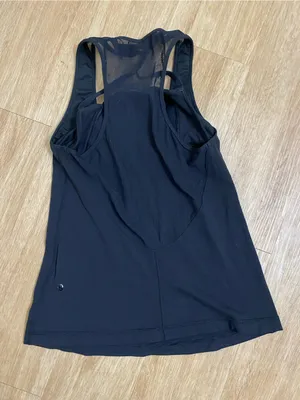 lululemon athletica Black Strappy Mesh-Back Tank thumbnail 2