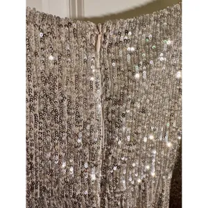 Morgan & Co Champagne Sequin Fit & Flare Party Dress Size 13 Homecoming Cocktail thumbnail 5