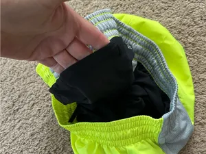 Women's Nike Dri-FIT Tempo Running Neon Yellow Lined Shorts Size L thumbnail 10