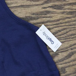 NWT Gap Body Logo Comfort Square-Neck Knit Bralette GPW01052 Elysian Blue M thumbnail 3