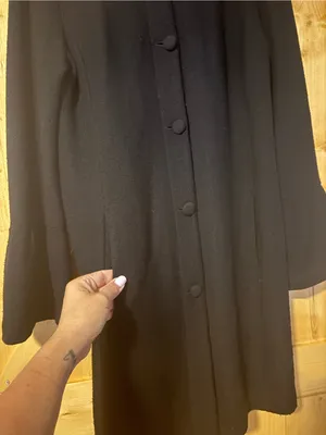 Nanette Nanette Lepore Black 100%‎ Wool Bell Sleeve Coat Large thumbnail 4