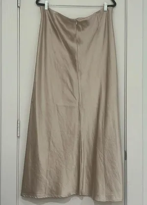 Champagne Satin Maxi Skirt thumbnail 1