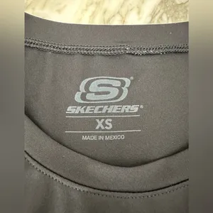 SKECHERS Womens GoRun Active Black Short Sleeve Workout Crop Tank Top Size XS thumbnail 6