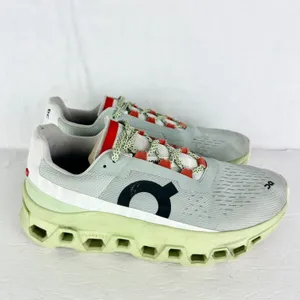 On Running Womens Cloudmonster Running Sneakers Size 8.5 Glacier Grey Meadow thumbnail 2