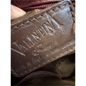 Valentina Italian Leather Burgundy Asymmetrical Crossbody Handbag Bag Purse Hobo thumbnail 7