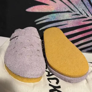 •NEW• BRANDBLACK Suede Clogs Slides Lavender Purple Men’s Size 8 thumbnail 6