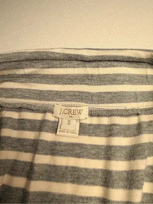 J.Crew Womens S Gray White Striped Maxi Skirt Modal Stretch Pull On thumbnail 3
