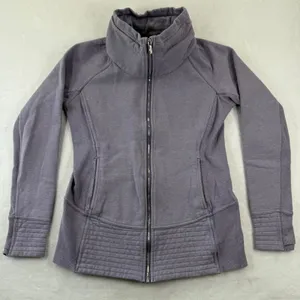 Lululemon‎ Radiance Jacket Purple Full Zip Funnel Neck Quilted Fleece Womens 10 thumbnail 1