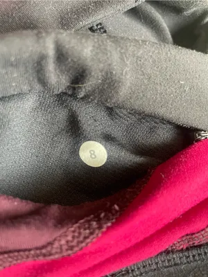 lululemon athletica Black Leggings with Pink Waistband thumbnail 3
