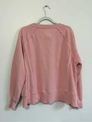 NWT American Eagle Big Hug Crew Neck Oversized Sweatshirt Light Pink XS NEW thumbnail 6