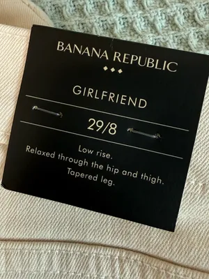NWT Banana Republic Factory Girlfriend Jeans Womens 29/8 Ecru Cream Denim Pants thumbnail 4