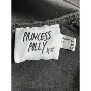 Princess Polly Black Silk Satin Sleeveless Twist Front Cami Camisole Tank Top 10 thumbnail 5