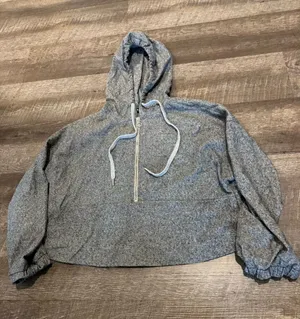 Zara Heathered Grey Half-Zip Hoodie thumbnail 1