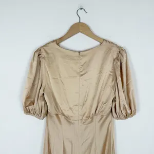 ALEXIA ADMOR Felicity Bubble-Sleeve Satin Midi Dress thumbnail 5