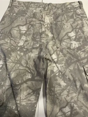 Refrain los Angeles camo printed cargo white leg pants size 9 thumbnail 6