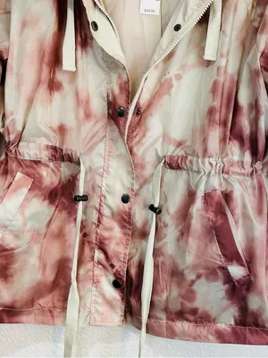 Maurice's Tie-Dye Pink Anorak Jacket with Drawstring Waist - Women thumbnail 5