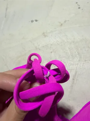 L Space Women’s Bright Magenta Knot-Strap Bikini Top medium thumbnail 3