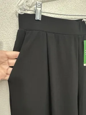Halara Pants Large Tall Black High Waisted Wide Leg Pull On Stretch Lounge NWT thumbnail 11