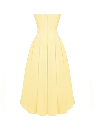 HOUSE OF CB 'Lady' Sunshine Strapless Tulle Midi Dress thumbnail 4