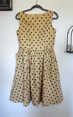 Lindy Boo Polka Dot Sleeveless A-line Retro Vintage Inspired Dress Size Medium thumbnail 1