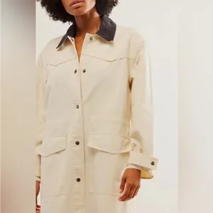 Free People Hunter Duster Maxi Cream Ivory Long Coat Size S thumbnail 5