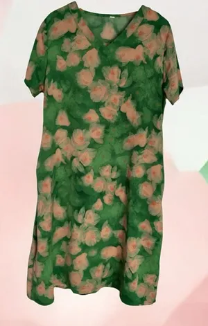 Silk Dress Green Size XL thumbnail 1