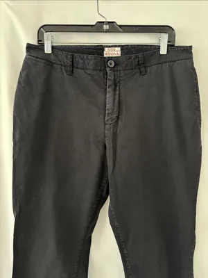 Merona Men's Black Chino Pants 33x32 Slim Straight Stretch Cotton Casual Work thumbnail 3