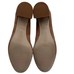 Steve‎ Madden Womens Tour Classic Pump Shoes Camel Suede Block Heels Size 6.5 thumbnail 6