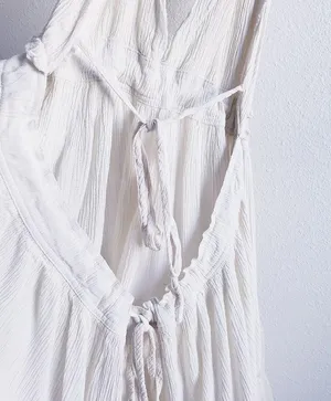Free People 100 Degree Ivory White Lace Ruffle Mini Halter Dress thumbnail 7