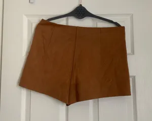 Tan/Brown Suede Skort thumbnail 3