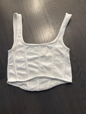 White Suzette collection tank top thumbnail 2